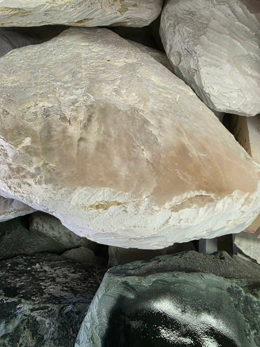 Warm White Rough Stone