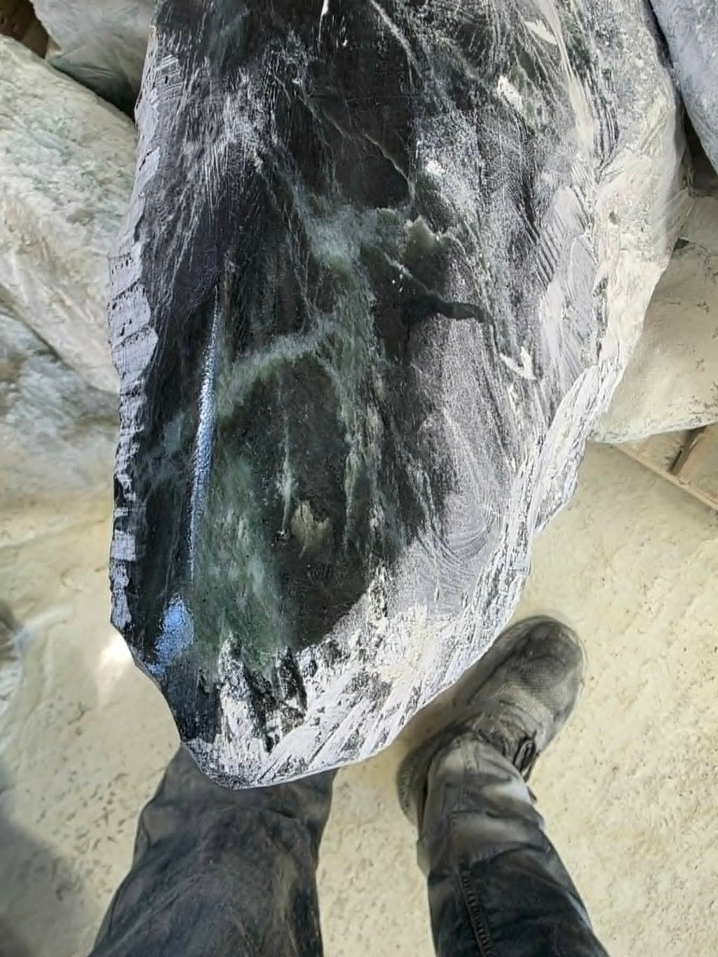 Green-Grey Rough Stone