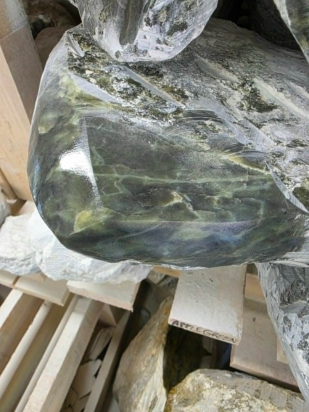 Apple Green Rough Stone